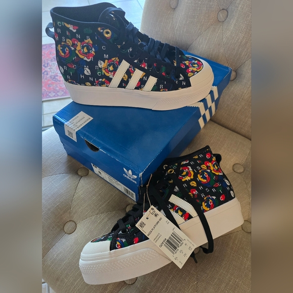 Adidas Nizza "Thebe Magugu" Limited Edition Colorful Platform Sneakers, New Sz:8 - Picture 3 of 8